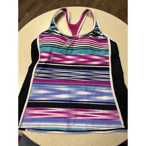 Zero X Posur Women's Tankini Top Multicolor Size 12